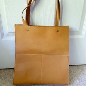 Madewell Tan Leather Tote Bag
